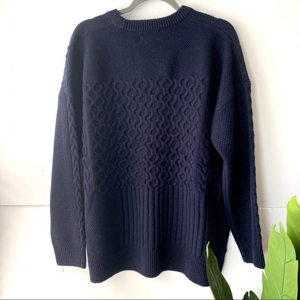 Madwell - Patchwork Cableknit Tunic Sweater Af609… - image 7